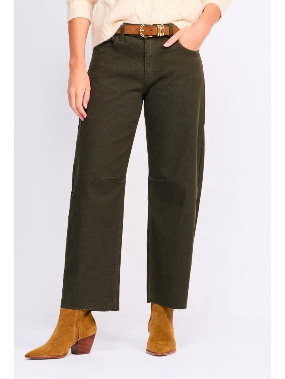 Indigo Six Darted Barrel Jean Dark Green Size 10 NEW